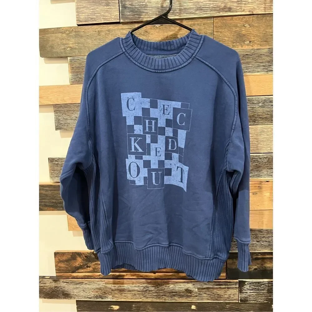 Aerie Down-To-Earth Crew Sweatshirt relaxed fit size XS - Picture 3 of 9